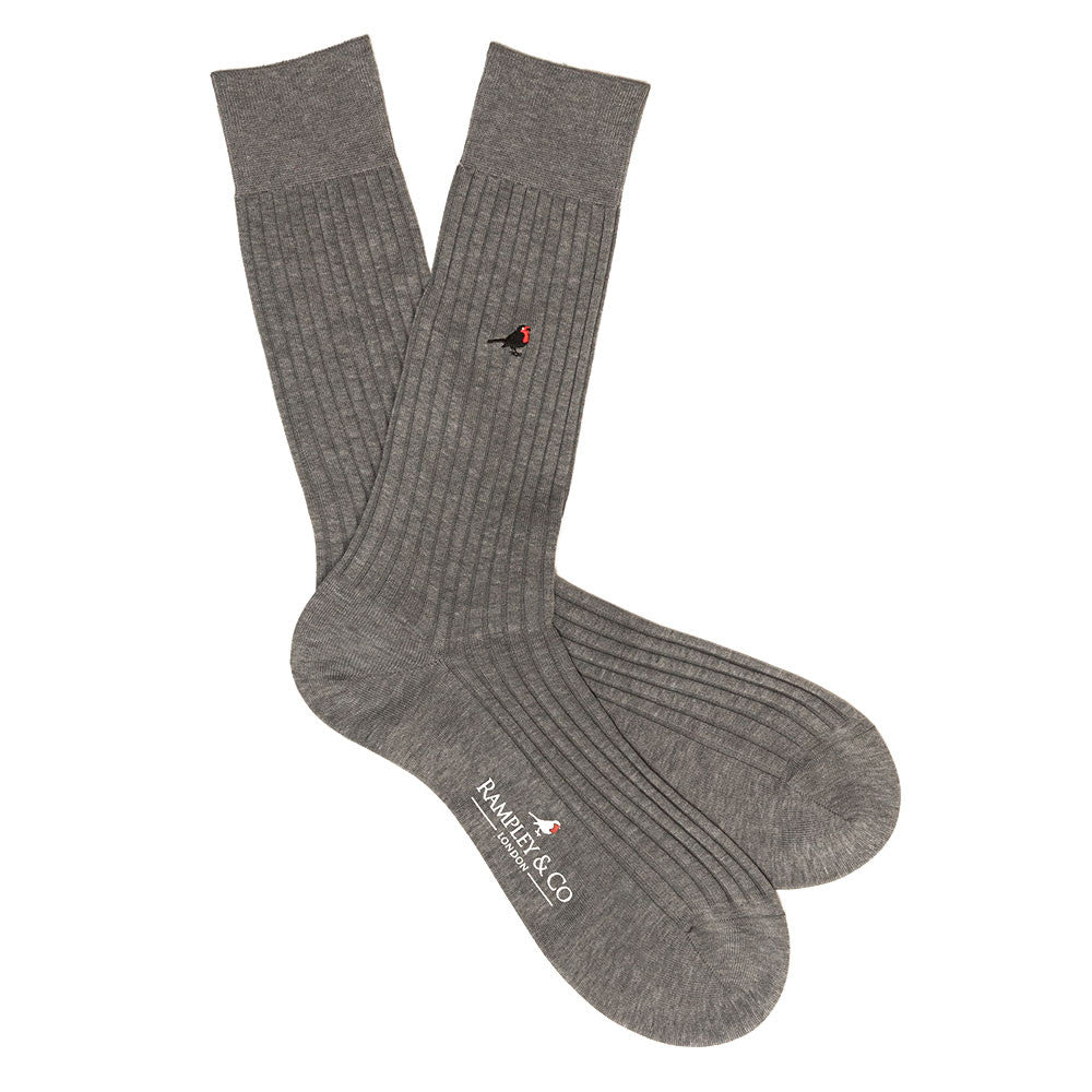 Langham - Grey Dress Socks | Rampley and Co