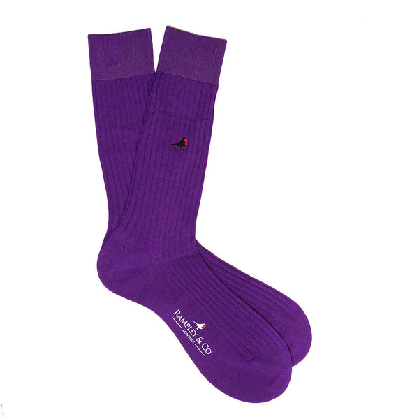 Langham - Purple Dress Socks | Rampley and Co
