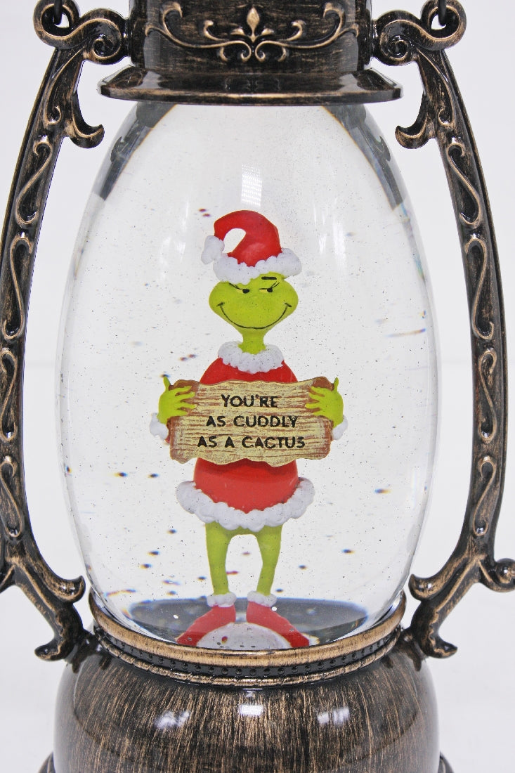 grinch glitter lamp