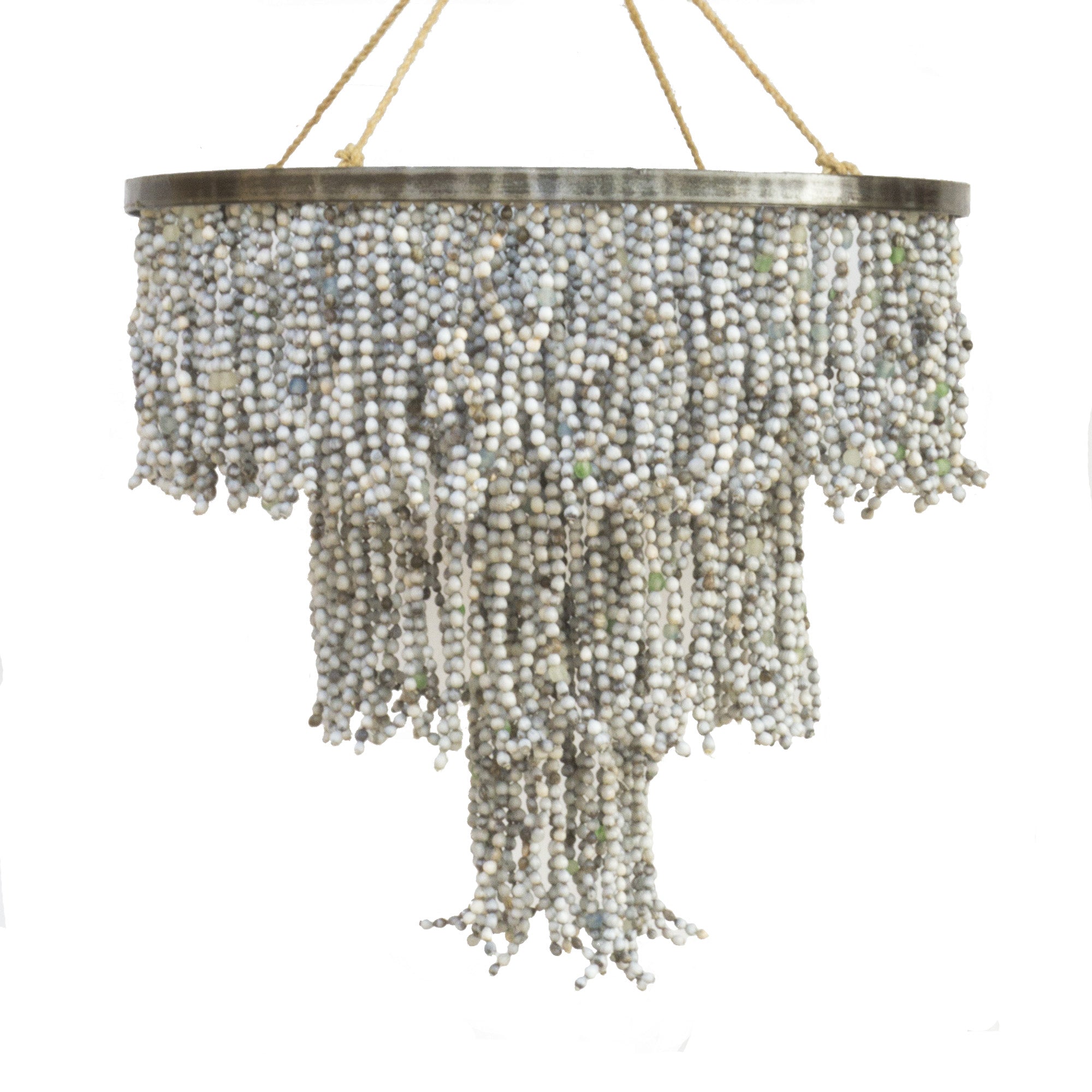 grey glass chandelier