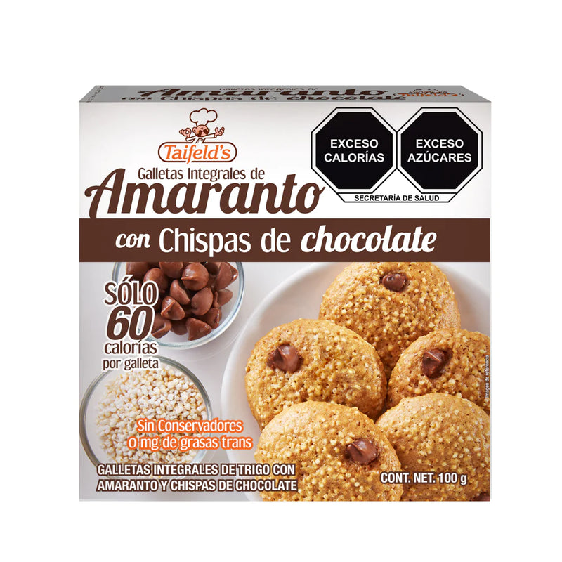 Galleta De Amaranto Con Chispas De Chocolate 100 Gr Taifeld´s 1426