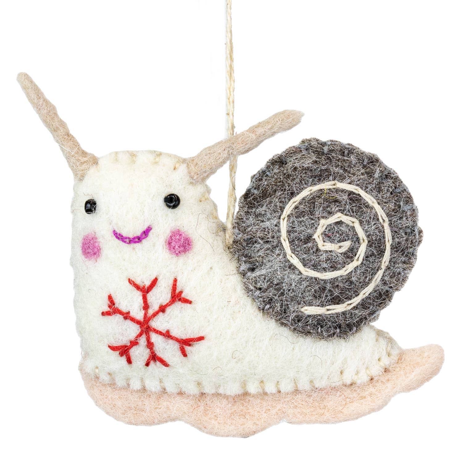 dZi Handmade - Snowflake Snail Ornament