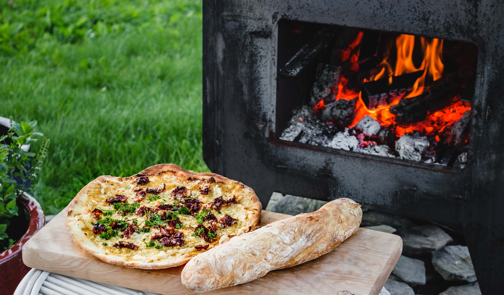 wood-fired pizza oven