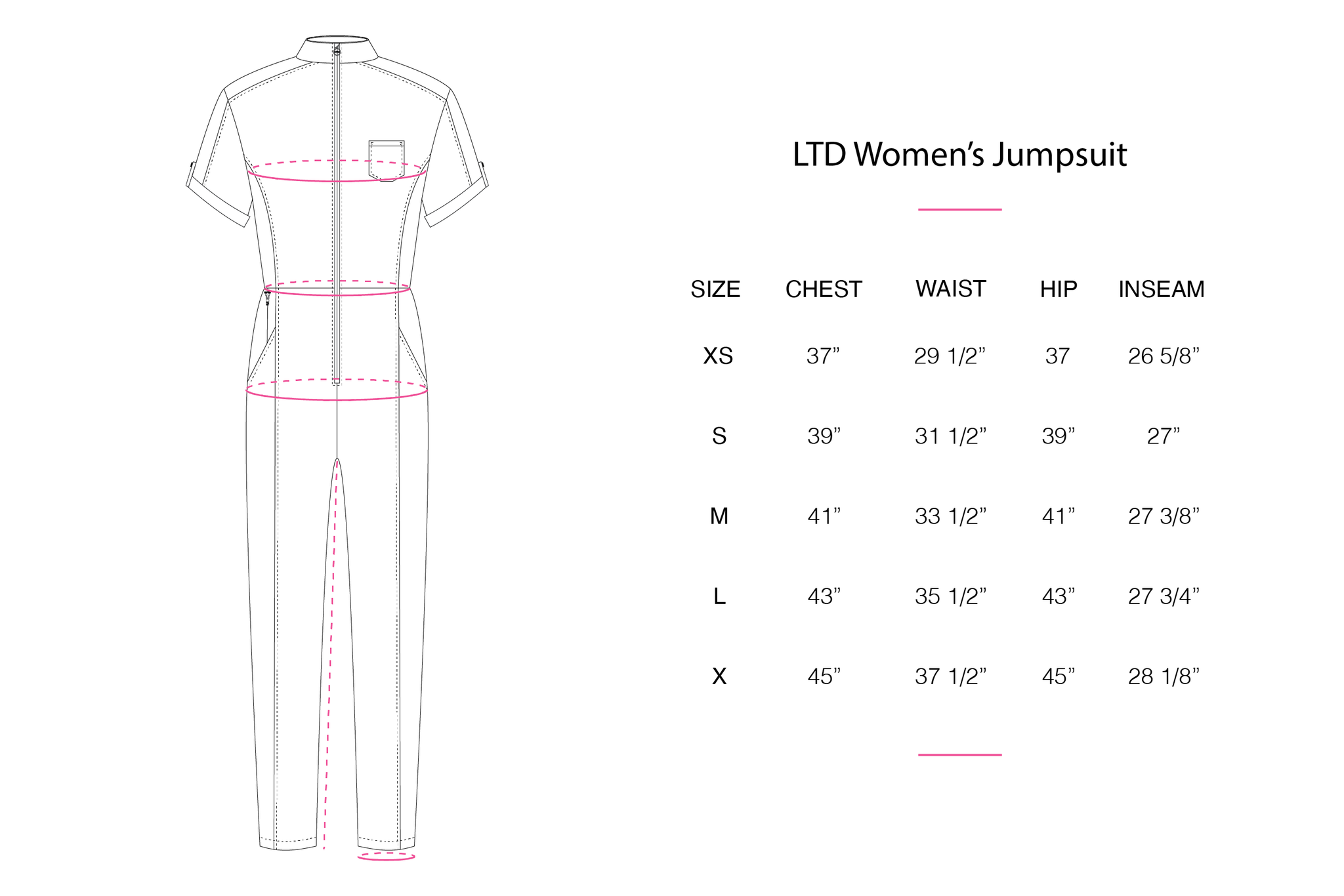 Jumpsuit Measurement Chart | vlr.eng.br