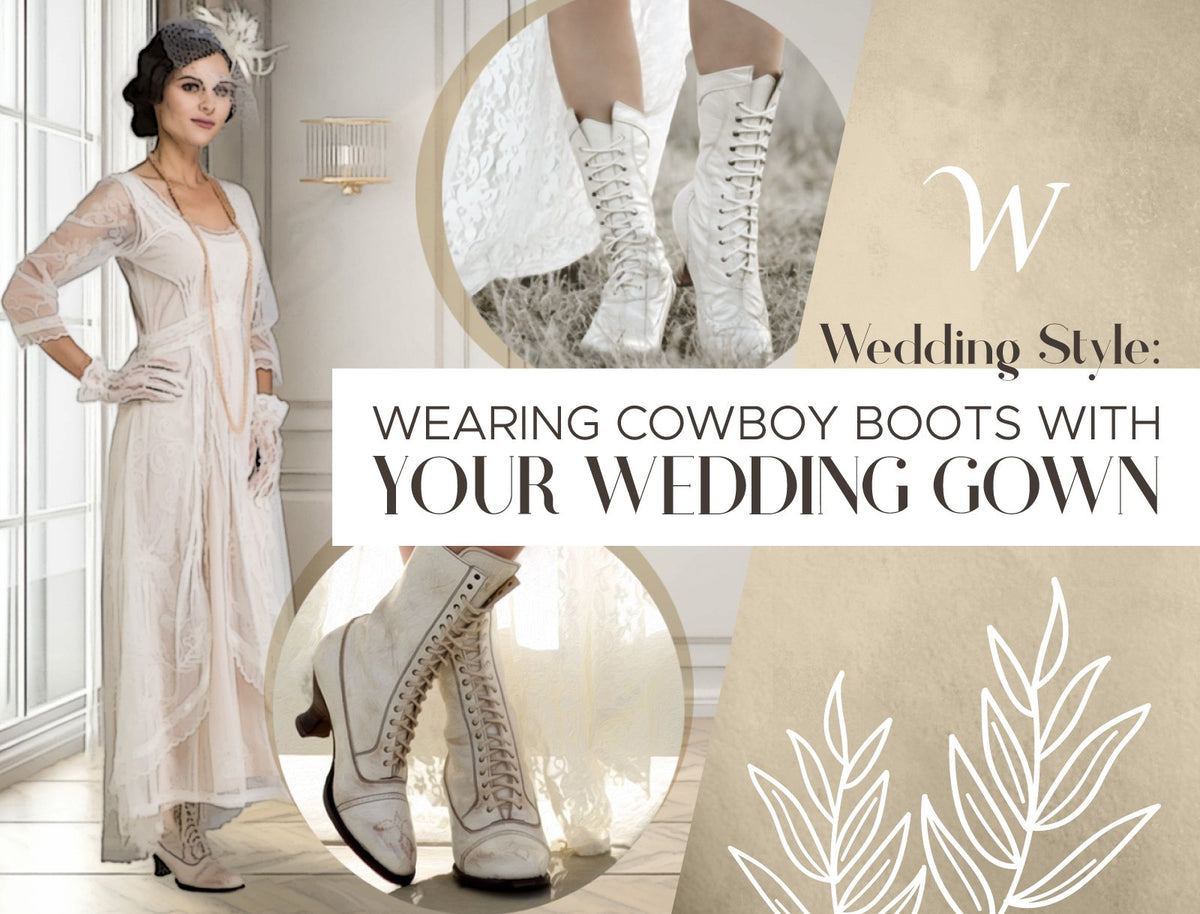 wedding dress to wear with cowboy boots