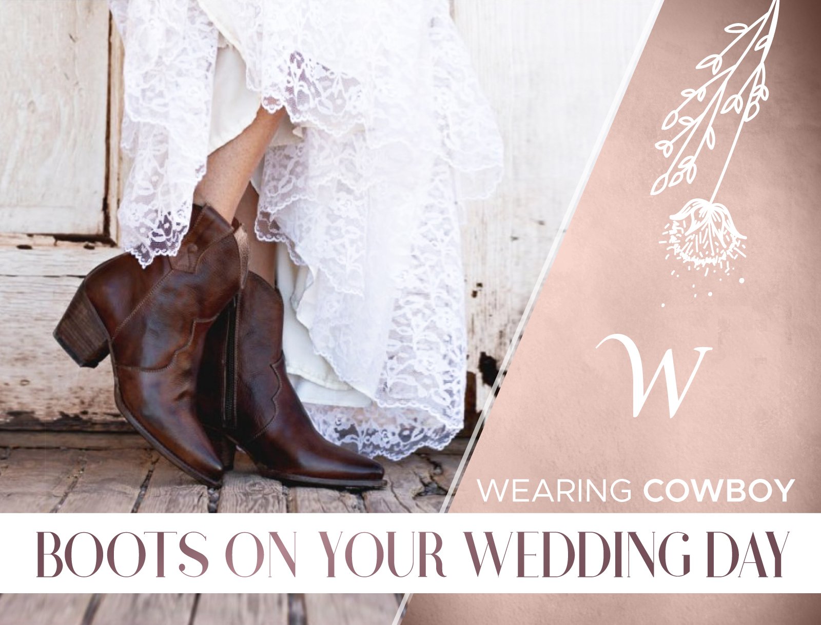 wedding dress to wear with cowboy boots