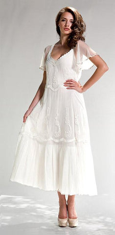 Age of love Vintage Empire dress in Ivory