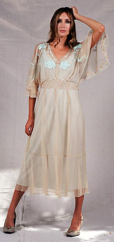 Nataya Dress in pearl/mint