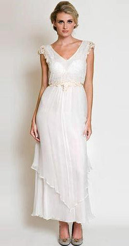 Vintage Nataya Romance White Dress