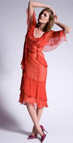 Vintage tango dress in red