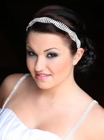 Art Deco white headband