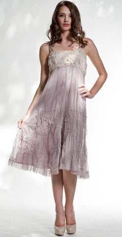 Lavender Rouched Babydoll Dress