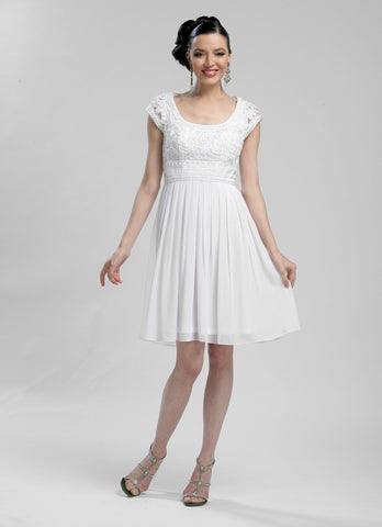 Sue Wong vintage cocktail dress in white