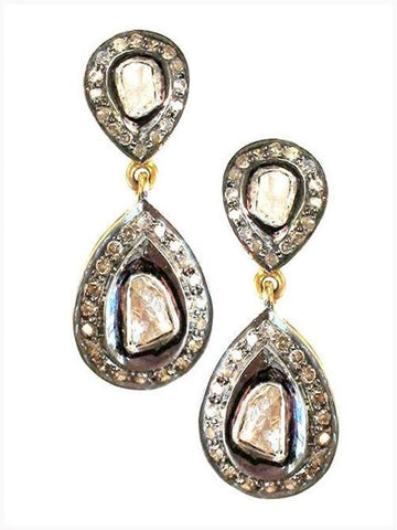 Diamond polki earring