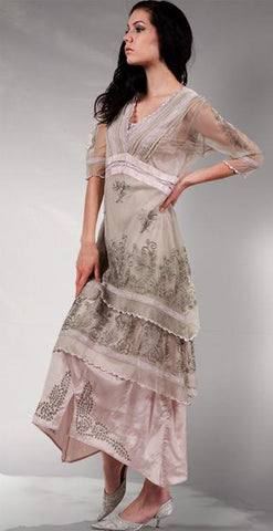 Titanic Dress in sage/lavender