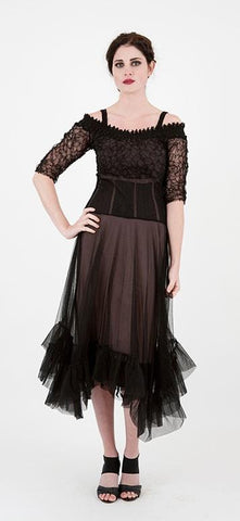 Vintage Style Cocktail Gown in black
