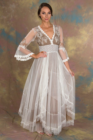 Bohemian 1900’s style dress in classic Bohemian palette