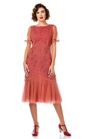1920S FLAPPER STYLE DRESS 40834 IN ROSE BY NATAYA