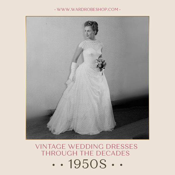 Vintage wedding dresses in 1950s