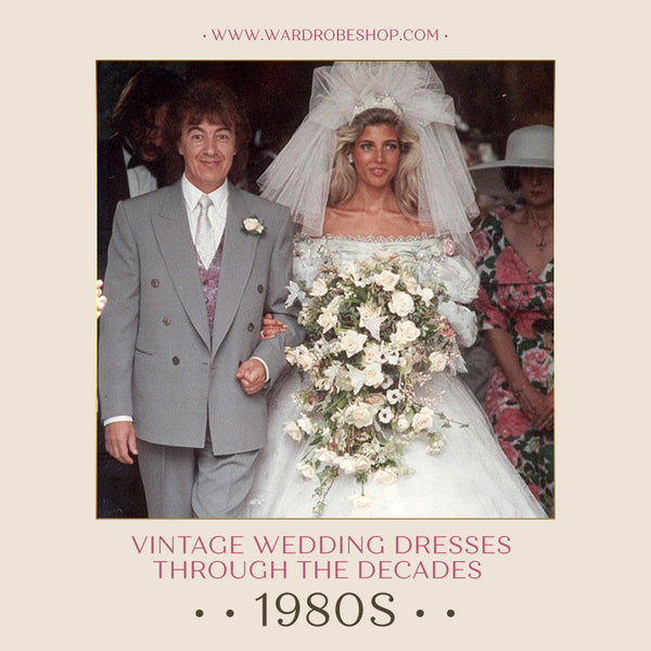 Vintage wedding dresses in 1980s