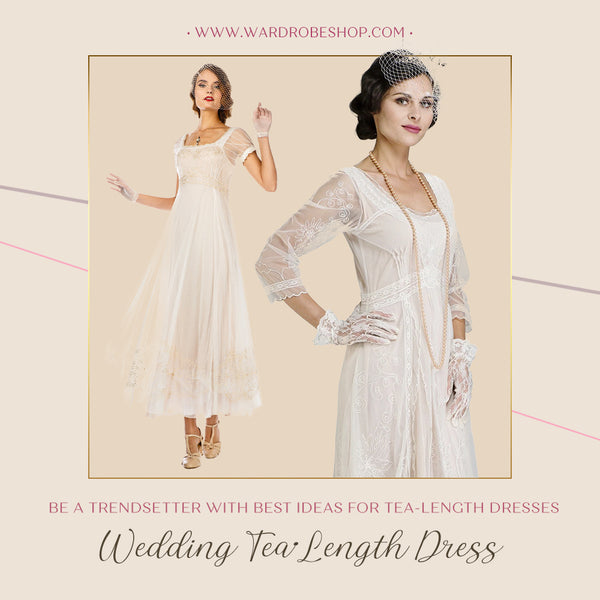 Vintage Inspired Wedding Tea-Length Dress