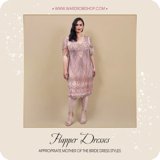 Vintage wedding flapper dresses for mother of the bride