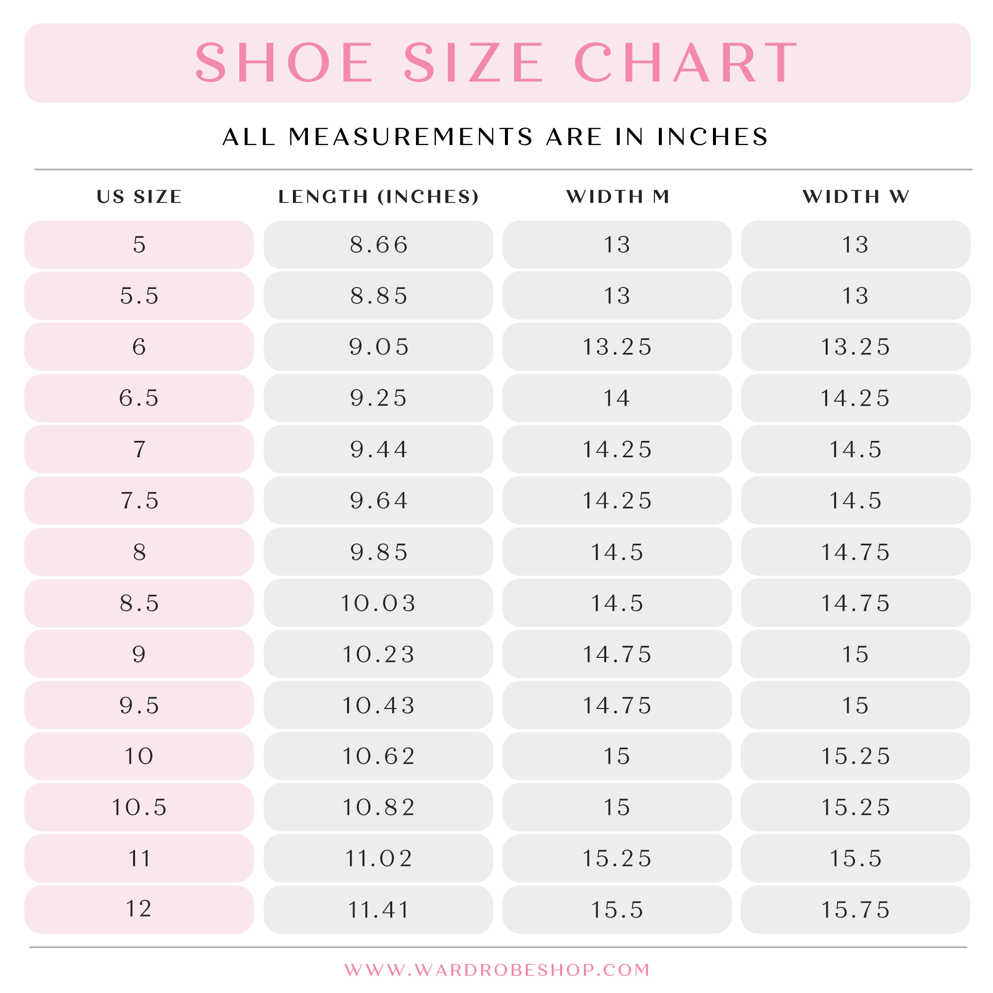 Corral Boots Size Chart