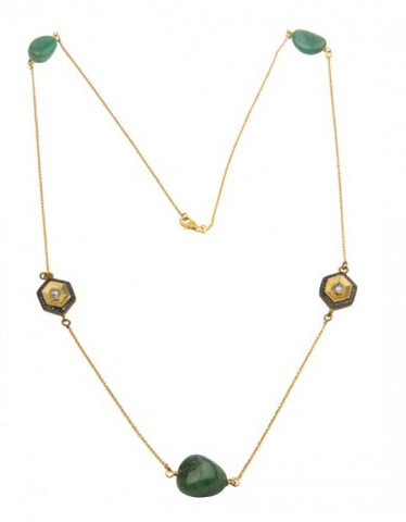 1920s flapper Draped Decadent Jewels in green