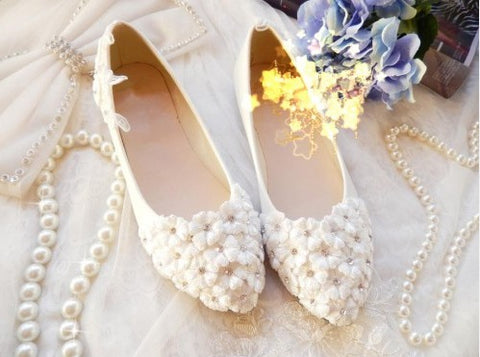 Daisy Vintage Style Wedding Flats