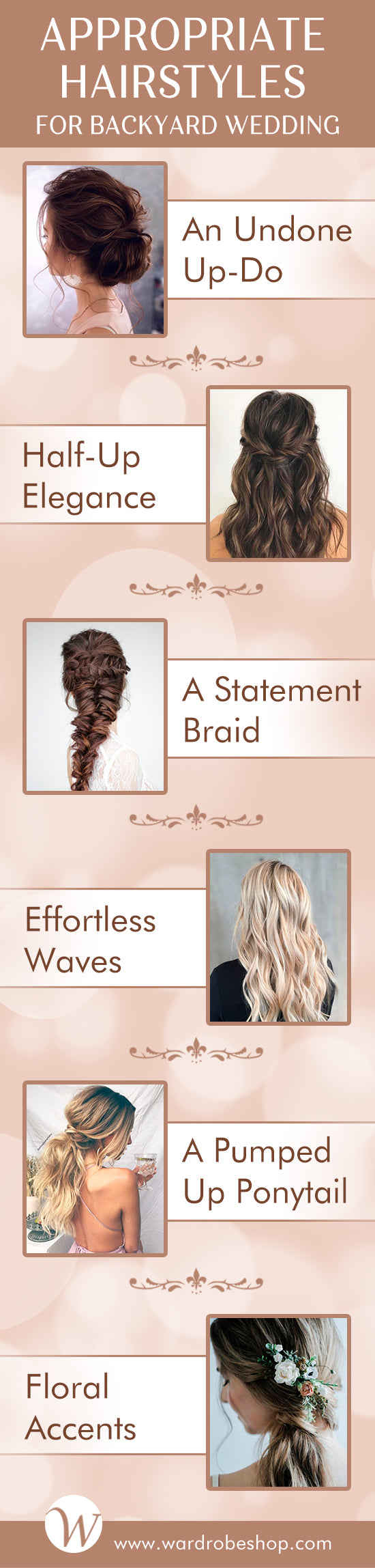 Appropriate Hairstyles for Backyard Wedding Infographic