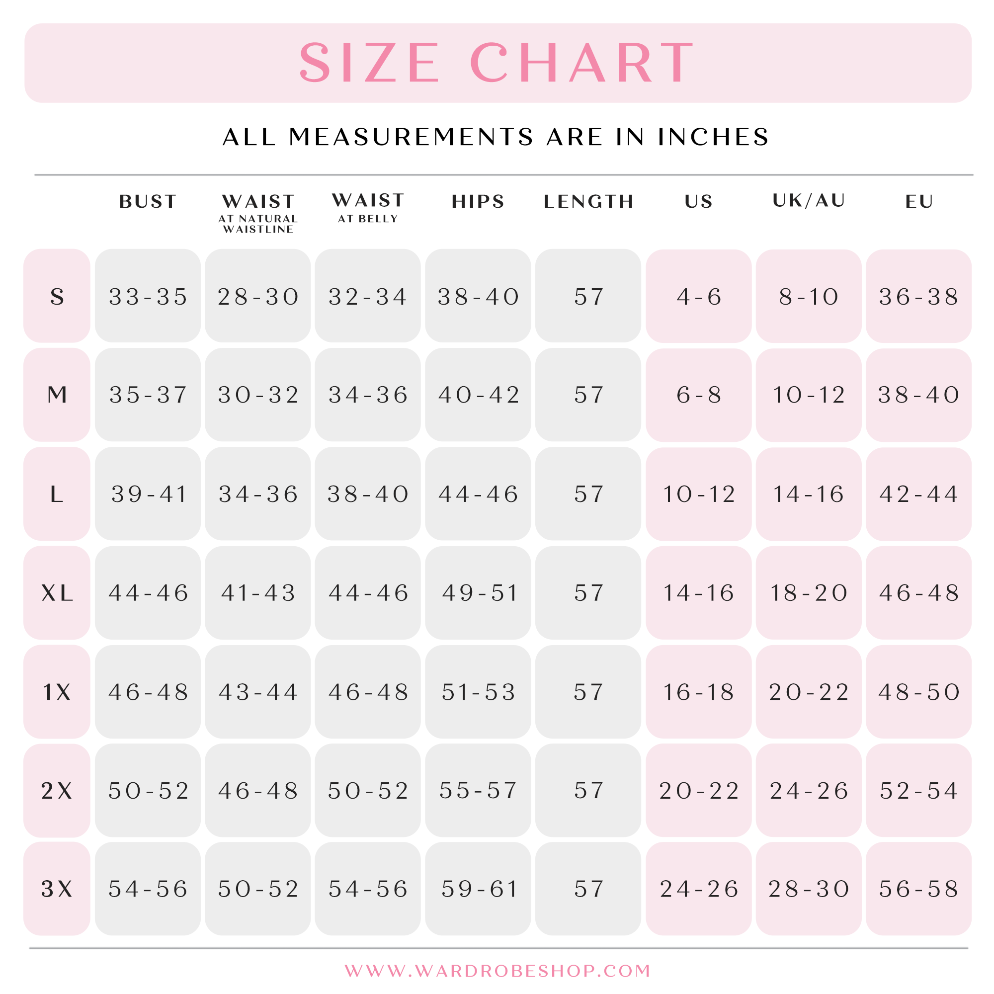 NORMA Gatsby Lady Size Chart