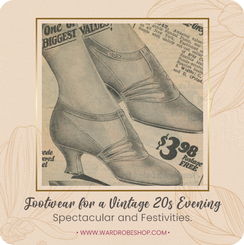 footwear for a vintage 20s evening