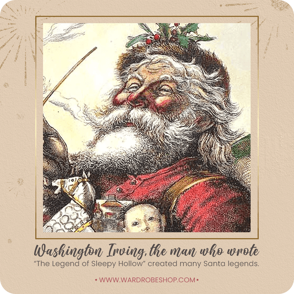 Washington Irving, the man who wrote “The Legend of Sleepy Hollow” created many Santa legends