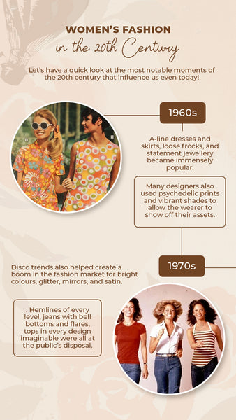 Women's fashion between 1960s and 1970s