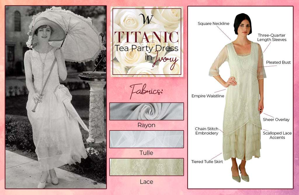 Titanic Party Dress in Ivory