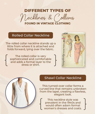 Types of Necklines and Collars Often Found in Vintage Clothing –  WardrobeShop