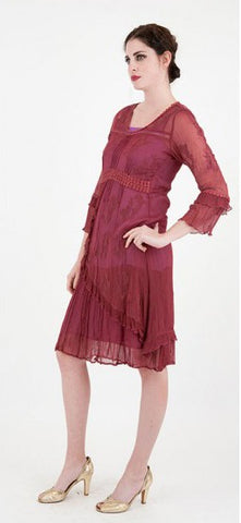 Vintage dress in ruby