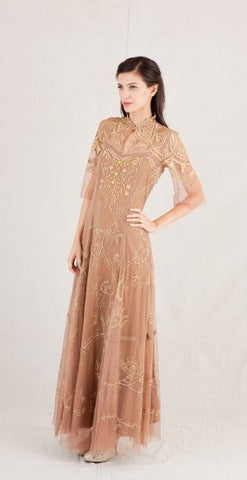 Nataya Gold Maxi Dress