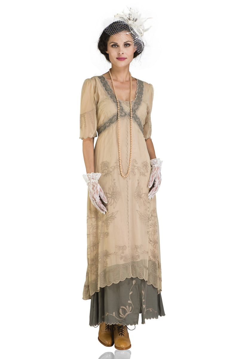 40007 New Vintage Titanic Dress in Sage – WardrobeShop