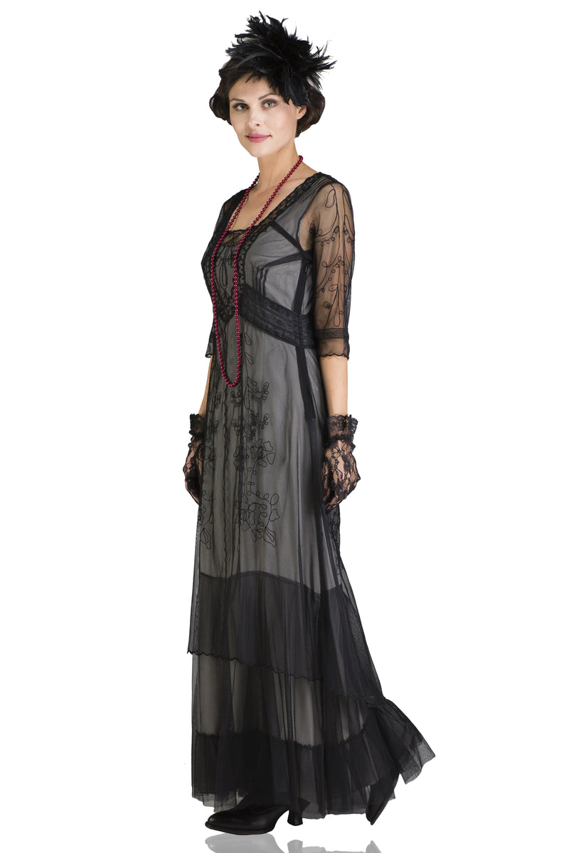 Victoria CL-201 Vintage Style Party Gown in Black by Nataya – WardrobeShop