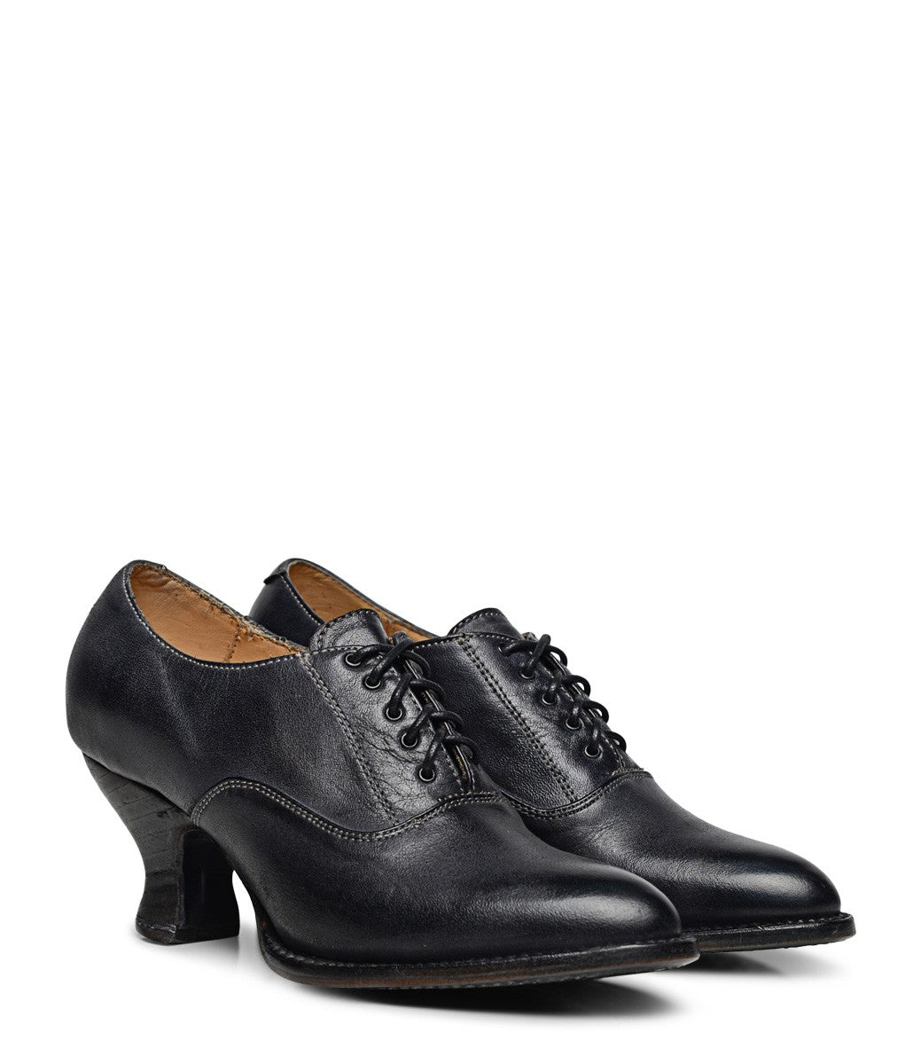 Janet Victorian Style Leather Lace-Up Black Shoes by Oak Tree Farms –  WardrobeShop