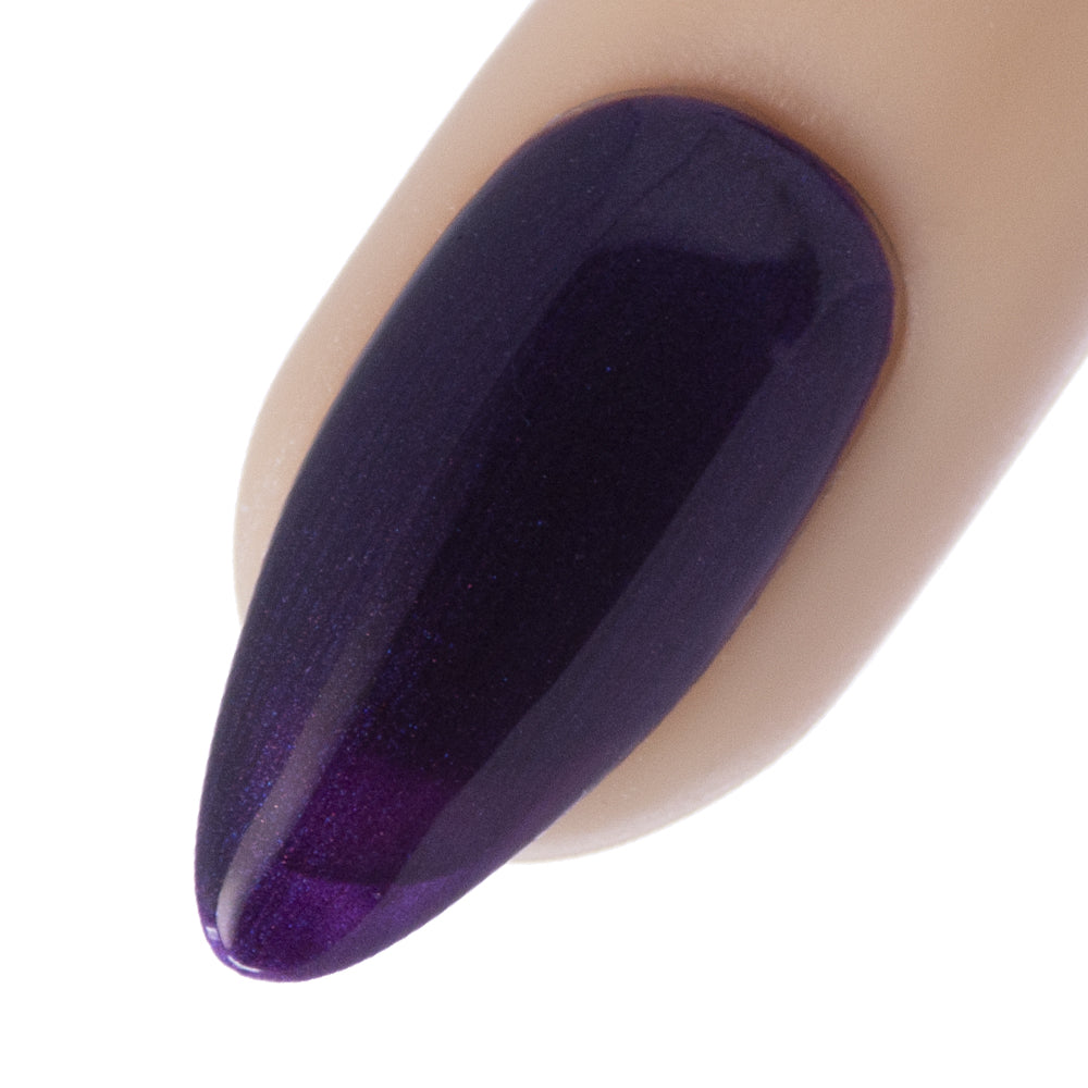24 Short Dark Purple Stick on Press On Nails Glossy goth quick manicure gel  | eBay