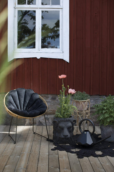 GARDEN GLORY Shell Outdoor / Indoor Cushion - Black