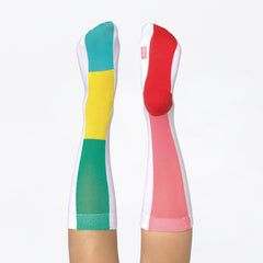 Novelty socks packaged to look like rainbow!