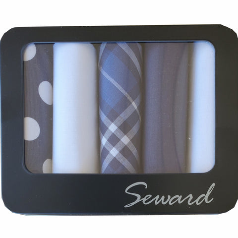 EWARD Men's Executive Metal Boxed Handkerchiefs