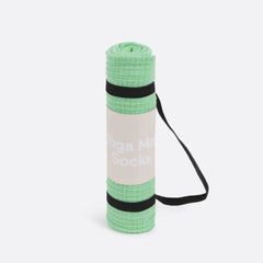 DOIY | Socks Yoga Mat - Green Socks in the shape of a yoga mat.