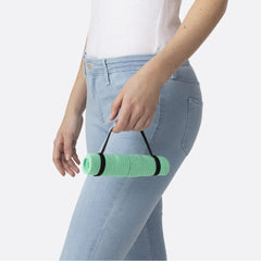 DOIY | Socks Yoga Mat - Green Socks in the shape of a yoga mat.