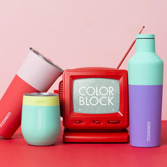 Botanex Corkcicle colour block water bottle canteen