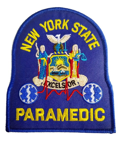 New Jersey EMT Patch Royal on White