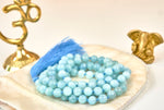 Blue Aquamarine Mala (8mm beads)